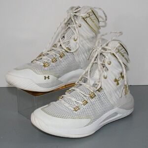 Under Armour Volleyball Shoes Women's Size Sz 6.5 White Gold HOVR Highlight Ace